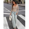 image:imageANRABESS Bodysuits for Women Long Sleeve Thermal Shirts Fleece TopsGrey Camel