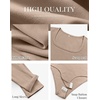 image:imageANRABESS Bodysuits for Women Long Sleeve Thermal Shirts Fleece TopsGrey Camel