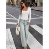 image:imageANRABESS Bodysuits for Women Long Sleeve Thermal Shirts Fleece TopsWhite