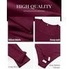 image:imageANRABESS Bodysuits for Women Long Sleeve Thermal Shirts Fleece TopsWine Red