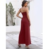 image:imageANRABESS Jumpsuits for Women Dressy Summer Casual Wide Leg One Piece RomperBurgundy