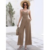 image:imageANRABESS Jumpsuits for Women Dressy Summer Casual Wide Leg One Piece RomperCoffee