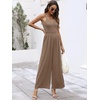 image:imageANRABESS Jumpsuits for Women Dressy Summer Casual Wide Leg One Piece RomperCoffee