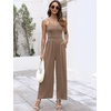 image:imageANRABESS Jumpsuits for Women Dressy Summer Casual Wide Leg One Piece RomperCoffee