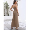 image:imageANRABESS Jumpsuits for Women Dressy Summer Casual Wide Leg One Piece RomperCoffee