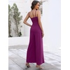 image:imageANRABESS Jumpsuits for Women Dressy Summer Casual Wide Leg One Piece RomperDark Purple