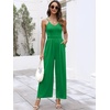 image:imageANRABESS Jumpsuits for Women Dressy Summer Casual Wide Leg One Piece RomperGrass Green