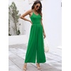 image:imageANRABESS Jumpsuits for Women Dressy Summer Casual Wide Leg One Piece RomperGrass Green
