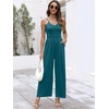 image:imageANRABESS Jumpsuits for Women Dressy Summer Casual Wide Leg One Piece RomperLake Green