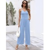 image:imageANRABESS Jumpsuits for Women Dressy Summer Casual Wide Leg One Piece RomperLight Blue
