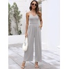 image:imageANRABESS Jumpsuits for Women Dressy Summer Casual Wide Leg One Piece RomperLight Grey