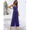 image:imageANRABESS Jumpsuits for Women Dressy Summer Casual Wide Leg One Piece RomperNavy Blue