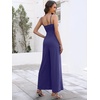 image:imageANRABESS Jumpsuits for Women Dressy Summer Casual Wide Leg One Piece RomperNavy Blue