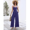 image:imageANRABESS Jumpsuits for Women Dressy Summer Casual Wide Leg One Piece RomperNavy Blue