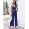 image:imageANRABESS Jumpsuits for Women Dressy Summer Casual Wide Leg One Piece RomperNavy Blue