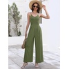 image:imageANRABESS Jumpsuits for Women Dressy Summer Casual Wide Leg One Piece RomperOlive Green