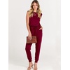 image:imageANRABESS Jumpsuits for Women Summer Casual Sleeveless RompersWine Red