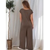 image:imageANRABESS Jumpsuits for Women Summer Casual Wide Leg Rompers OutfitsBrown