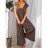image:imageANRABESS Jumpsuits for Women Summer Casual Wide Leg Rompers OutfitsBrown