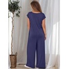 image:imageANRABESS Jumpsuits for Women Summer Casual Wide Leg Rompers OutfitsDeep Blue