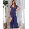 image:imageANRABESS Jumpsuits for Women Summer Casual Wide Leg Rompers OutfitsDeep Blue
