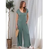image:imageANRABESS Jumpsuits for Women Summer Casual Wide Leg Rompers OutfitsGreen