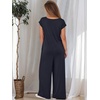 image:imageANRABESS Jumpsuits for Women Summer Casual Wide Leg Rompers OutfitsNavy Blue