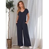 image:imageANRABESS Jumpsuits for Women Summer Casual Wide Leg Rompers OutfitsNavy Blue