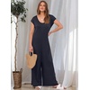 image:imageANRABESS Jumpsuits for Women Summer Casual Wide Leg Rompers OutfitsNavy Blue