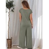 image:imageANRABESS Jumpsuits for Women Summer Casual Wide Leg Rompers OutfitsOlive