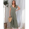 image:imageANRABESS Jumpsuits for Women Summer Casual Wide Leg Rompers OutfitsOlive