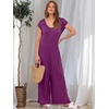 image:imageANRABESS Jumpsuits for Women Summer Casual Wide Leg Rompers OutfitsPurple Red