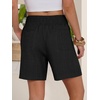 image:imageANRABESS Linen Shorts for Women Summer Casual High Waisted ShortsBlack