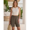 image:imageANRABESS Linen Shorts for Women Summer Casual High Waisted ShortsCoffee