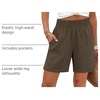 image:imageANRABESS Linen Shorts for Women Summer Casual High Waisted ShortsCoffee