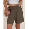 image:imageANRABESS Linen Shorts for Women Summer Casual High Waisted ShortsCoffee