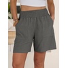 image:imageANRABESS Linen Shorts for Women Summer Casual High Waisted ShortsDark Grey