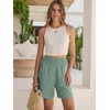 image:imageANRABESS Linen Shorts for Women Summer Casual High Waisted ShortsLight Green