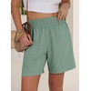 image:imageANRABESS Linen Shorts for Women Summer Casual High Waisted ShortsLight Green