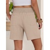 image:imageANRABESS Linen Shorts for Women Summer Casual High Waisted ShortsLight Khaki