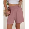 image:imageANRABESS Linen Shorts for Women Summer Casual High Waisted ShortsPink