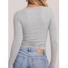 image:imageANRABESS Long Sleeve Shirts for Women Fall V Neck Slim Fit Tops Basic TeeBright Grey