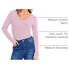image:imageANRABESS Long Sleeve Shirts for Women Fall V Neck Slim Fit Tops Basic TeeBright Pink
