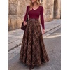image:imageANRABESS Long Sleeve Shirts for Women Fall V Neck Slim Fit Tops Basic TeeDeep Red
