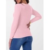 image:imageANRABESS Long Sleeve Shirts for Women Ribbed Fitted TopPink