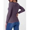 image:imageANRABESS Long Sleeve Shirts for Women Ribbed Fitted TopPurple