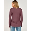 image:imageANRABESS Long Sleeve Shirts for Women Waffle Knit V NeckMauve