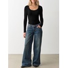image:imageANRABESS Long Sleeve Shirts for Women Wool Blend Slim Fit TopsBlack