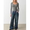 image:imageANRABESS Long Sleeve Shirts for Women Wool Blend Slim Fit TopsGrey