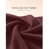 image:imageANRABESS Long Sleeve Shirts for Women Wool Blend Slim Fit TopsWine Red